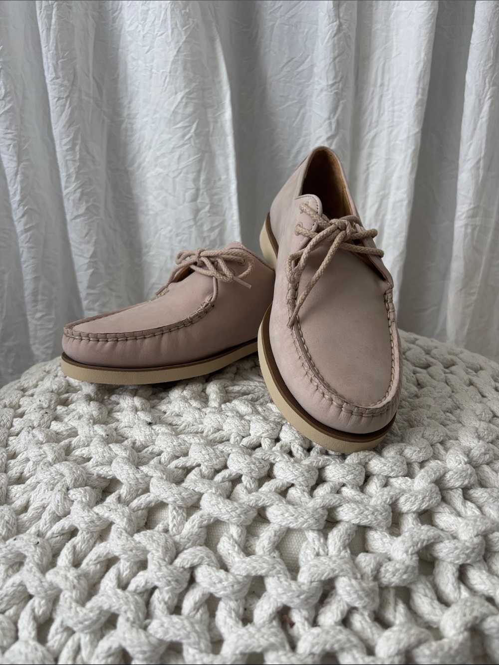 Sperry Women's Boat Shoes in Blush Pink with Tan Sole